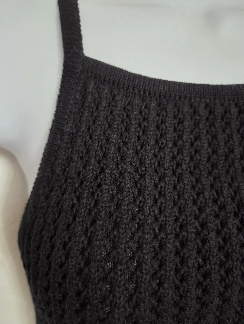 Z Supply Black Knit Square-Neck Tank Size Small